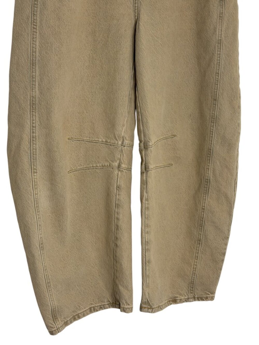 We The Free People Good Luck Barrel Jeans High Waist Button Fly Antique Ivory 28 - Picture 7 of 13